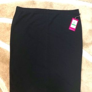 Vince Camuto Womens Ponte Pencil Skirt, Black